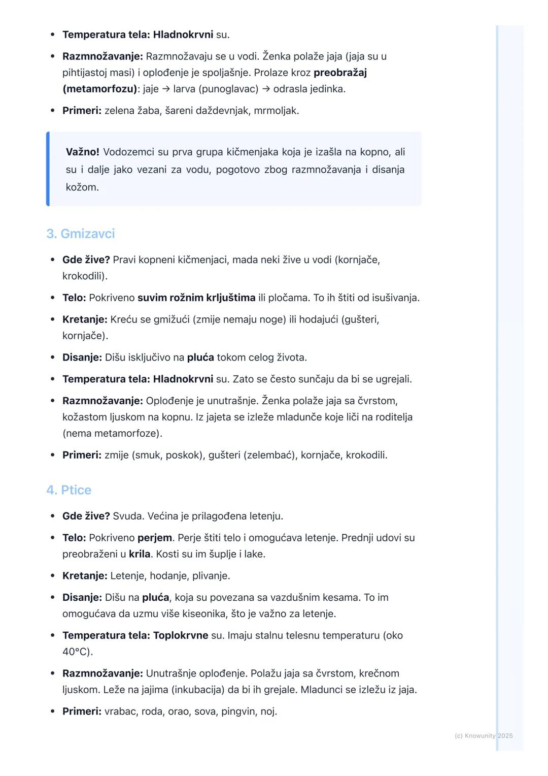 # Kičmenjaci

Uvod u kičmenjake

Kičmenjaci su životinje koje imaju unutrašnji skelet čiji je glavni deo kičma.
Kičma je sastavljena od pršl