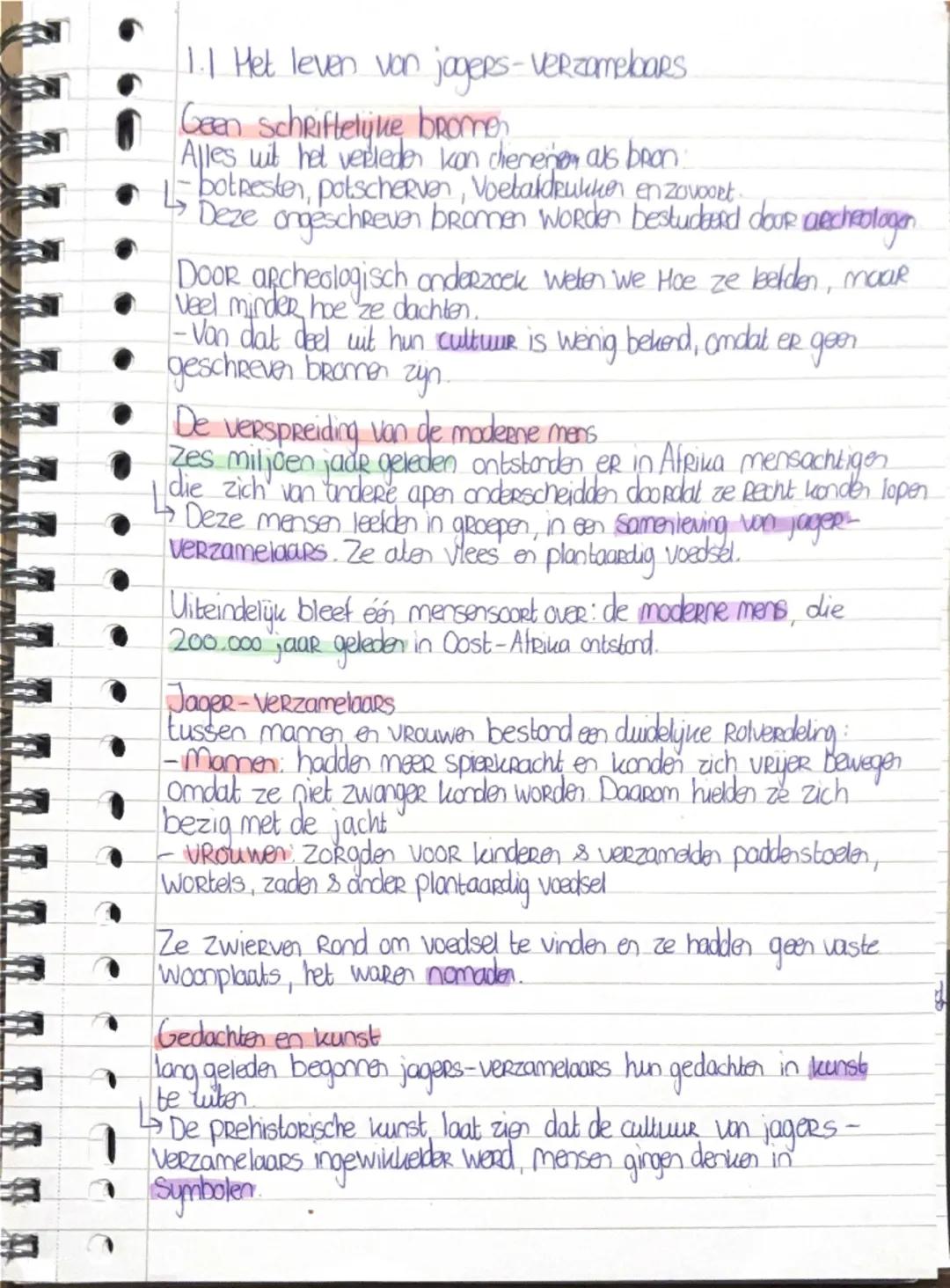 # 1.1 Het leven von jagers-Verzamelbars.

Geen schriftelijke bromer
Alles uit het verleder kan chienenen aus bron:
- botresten, potischerven