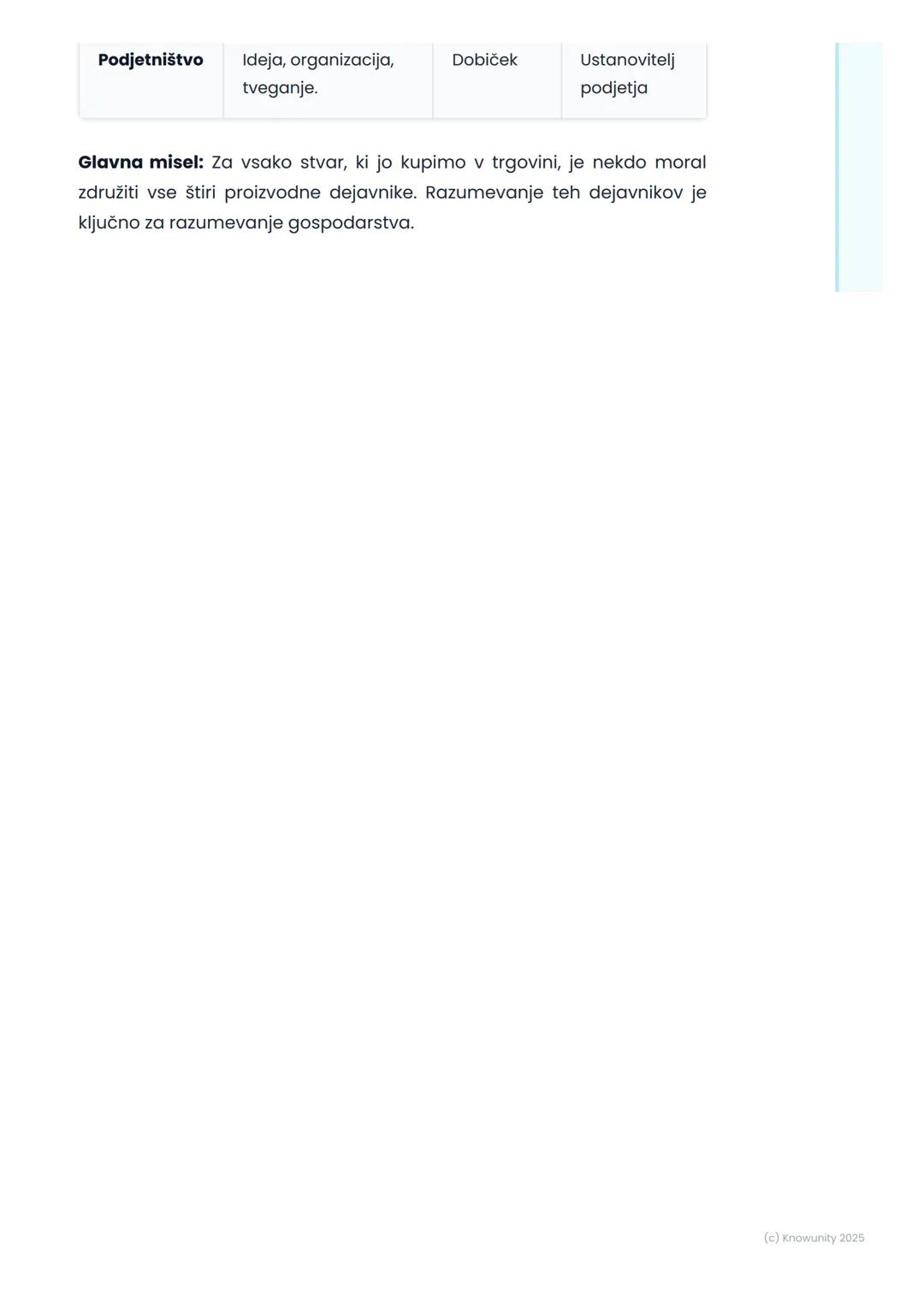 # Proizvodni dejavniki

## Uvod v proizvodne dejavnike

Proizvodni dejavniki so osnovni gradniki, ki jih podjetja potrebujejo, da
lahko kark