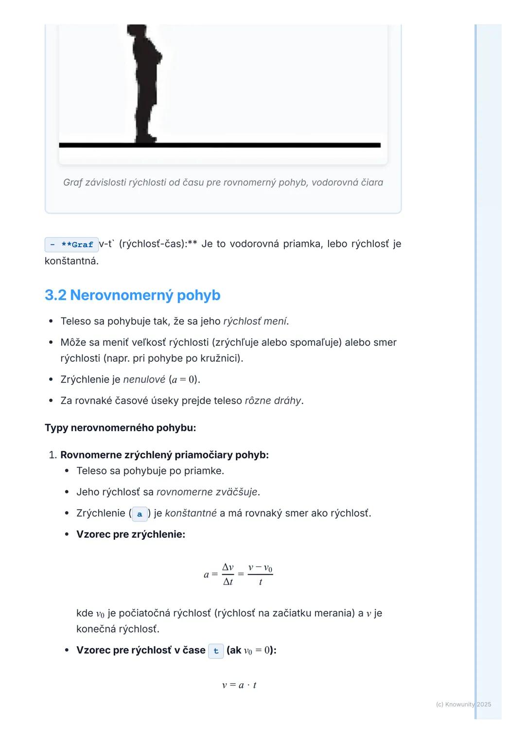 # Kinematika pohybu

## 1. Prehľad kinematiky pohybu

Kinematika pohybu je časť fyziky, ktorá sa zaoberá popisom pohybu telies.
To znamená, 