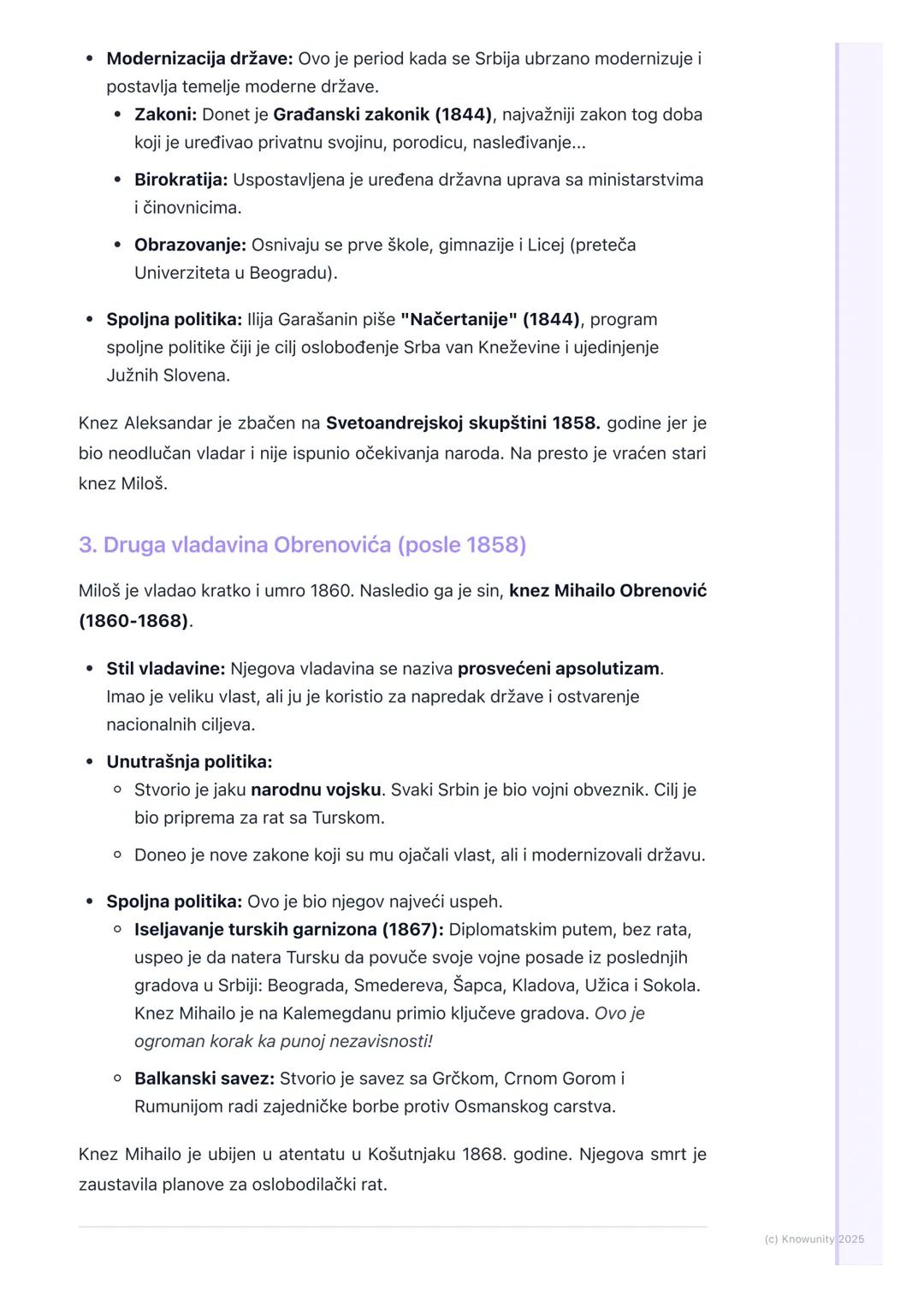 # Kneževina Srbija: unutrašnji
razvoj i spoljna politika

Uvod i opšti pregled

Posle Drugog srpskog ustanka, Srbija nije odmah postala neza