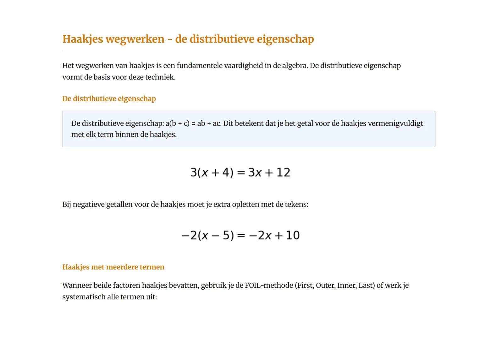 Algebraïsche vaardigheden: haakjes, breuken en
machten
Toepassen van haakjes wegwerken, breuken vereenvoudigen en machten
Rekenen 	Grade 10 