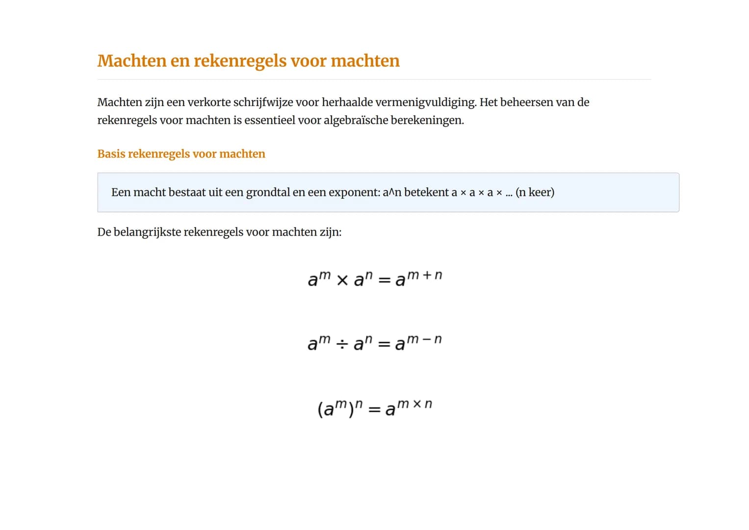 Algebraïsche vaardigheden: haakjes, breuken en
machten
Toepassen van haakjes wegwerken, breuken vereenvoudigen en machten
Rekenen 	Grade 10 