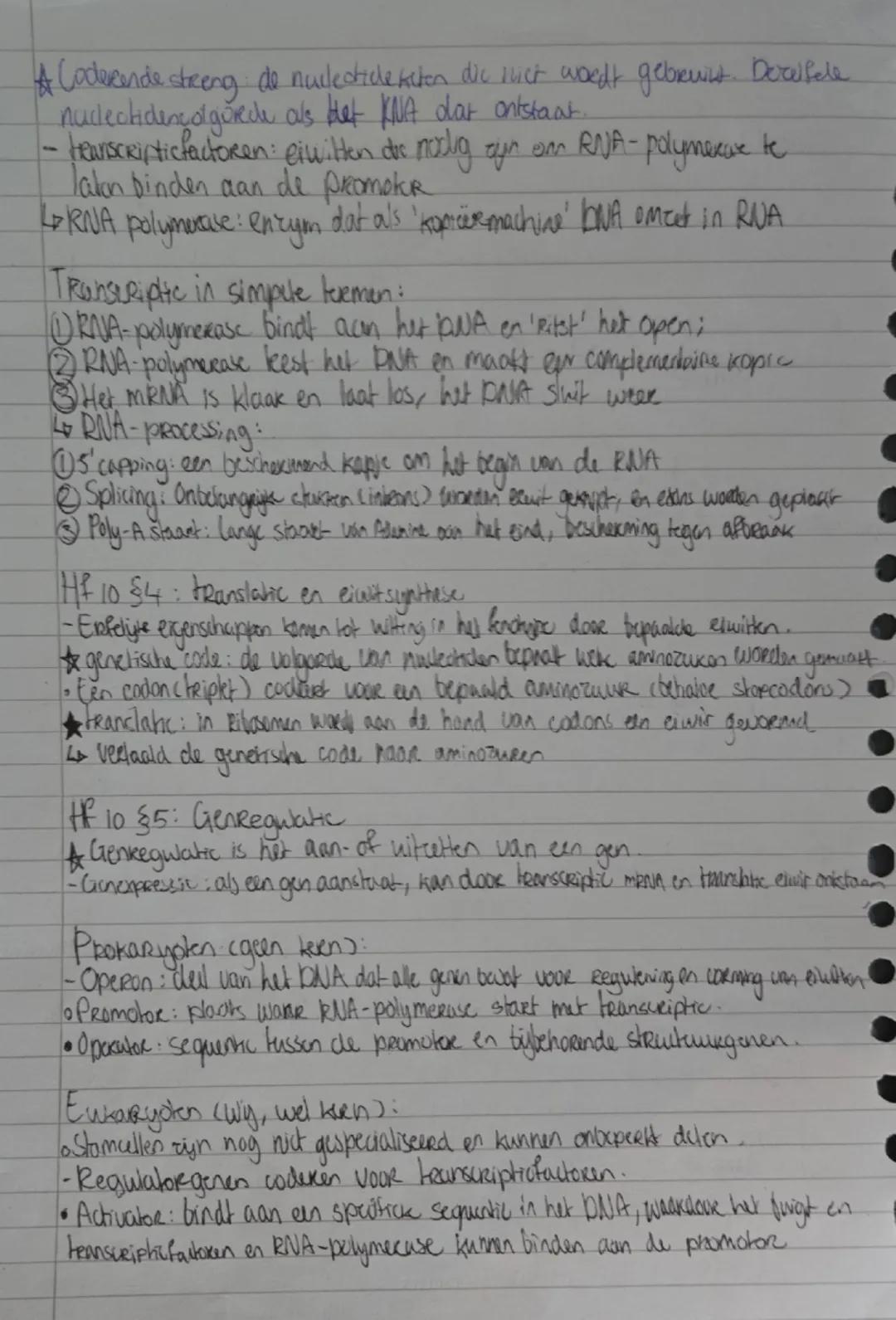 Bidogic
1HF 10 §1: De bouw en functic van DNA
AbNA bevat de genetische informatic VOOR cle erfelijke ligenschappen
van een levende cel.
-Gen