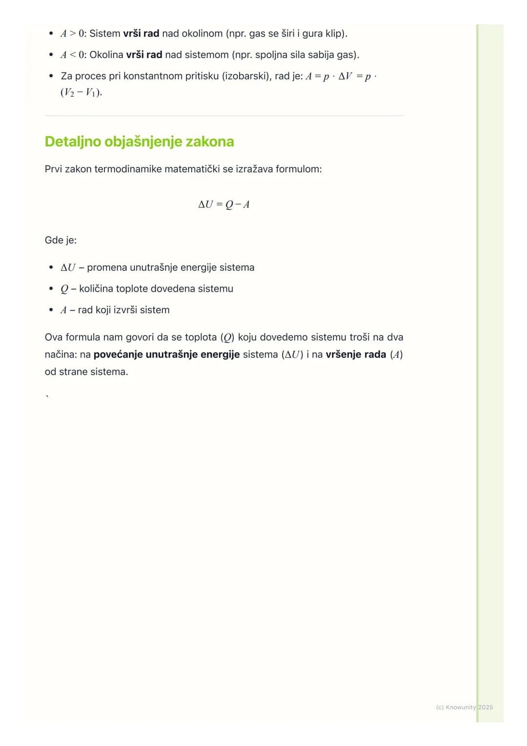 # Prvi zakon termodinamike

Uvod u prvi zakon termodinamike

Prvi zakon termodinamike je u suštini zakon održanja energije primenjen na
topl
