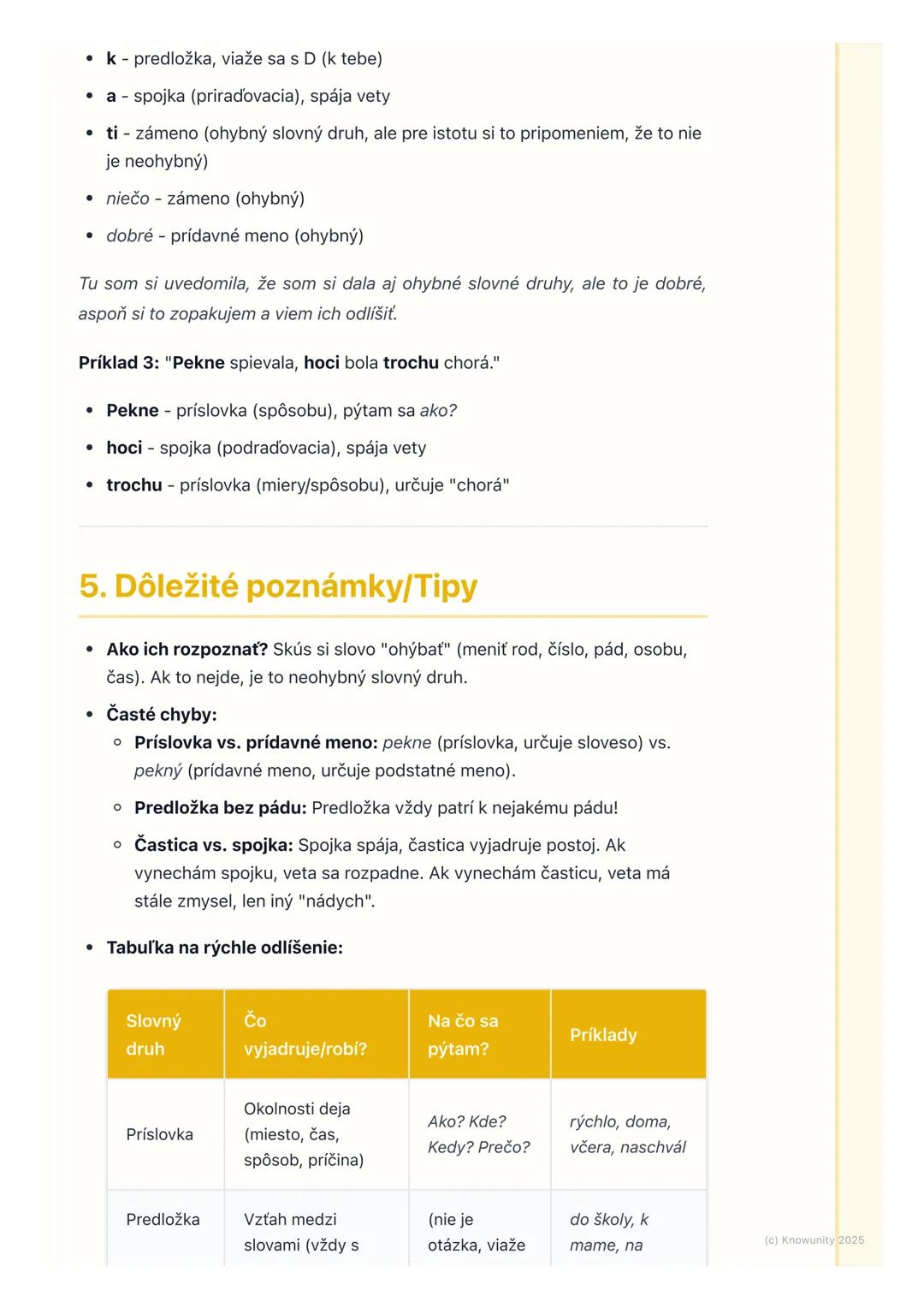 # Neohybné slovné druhy

1. Prehľad neohybných slovných druhov

Takže, ideme si zopakovať a prehĺbiť neohybné slovné druhy. Sú to slová, kto