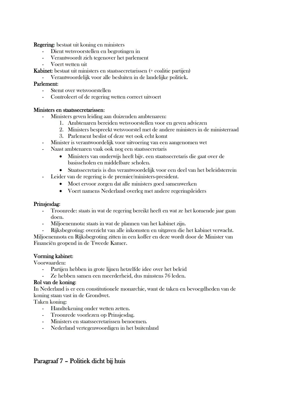 # H3 Parlementaire democratie

Paragraaf 1 - Wat is democratie?

1. Uitleggen wat een democratie is.

Democratie is een bestuursvorm waarbij