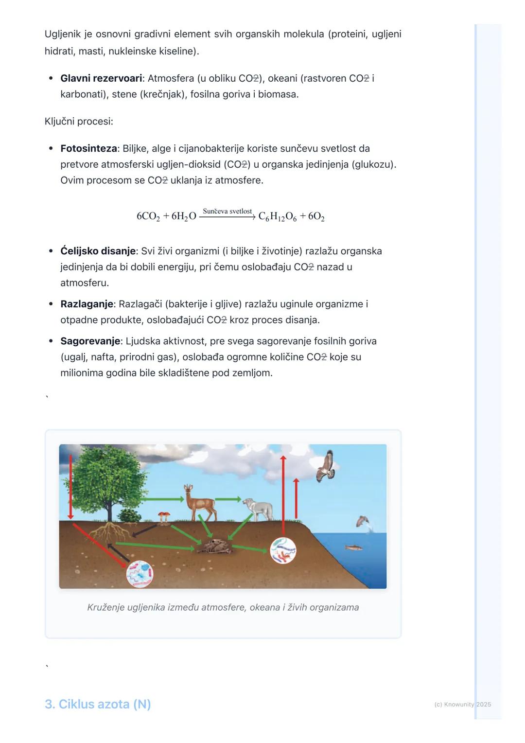 # Biogeohemijski ciklusi

Uvod u biogeohemijske cikluse

Biogeohemijski ciklusi predstavljaju kretanje i transformaciju hemijskih
elemenata 