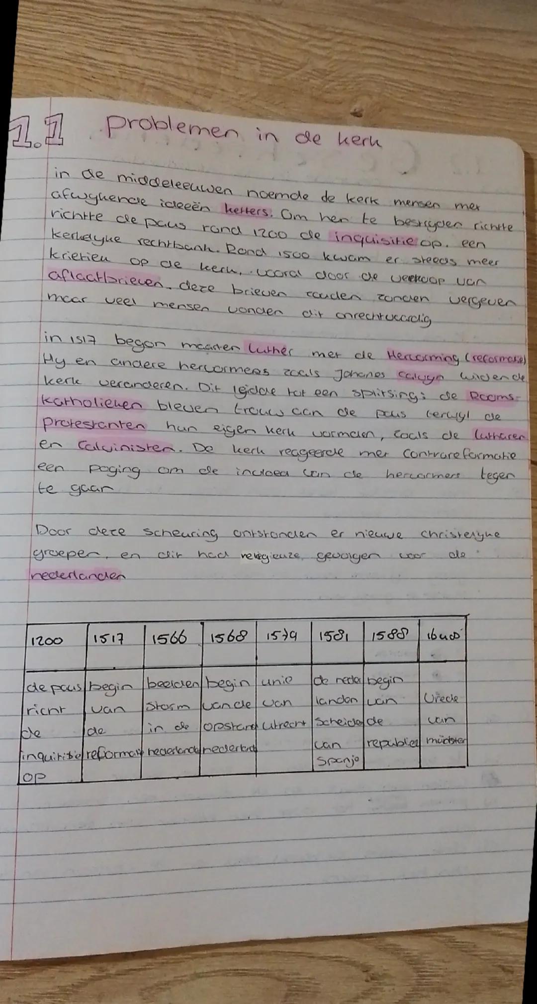 # 11 Problemen in de kerk

in de middeleeuwen noemde de kerk mensen met
afwijkende ideeën ketters. Om hen te bestrijden richtte
richtte de p