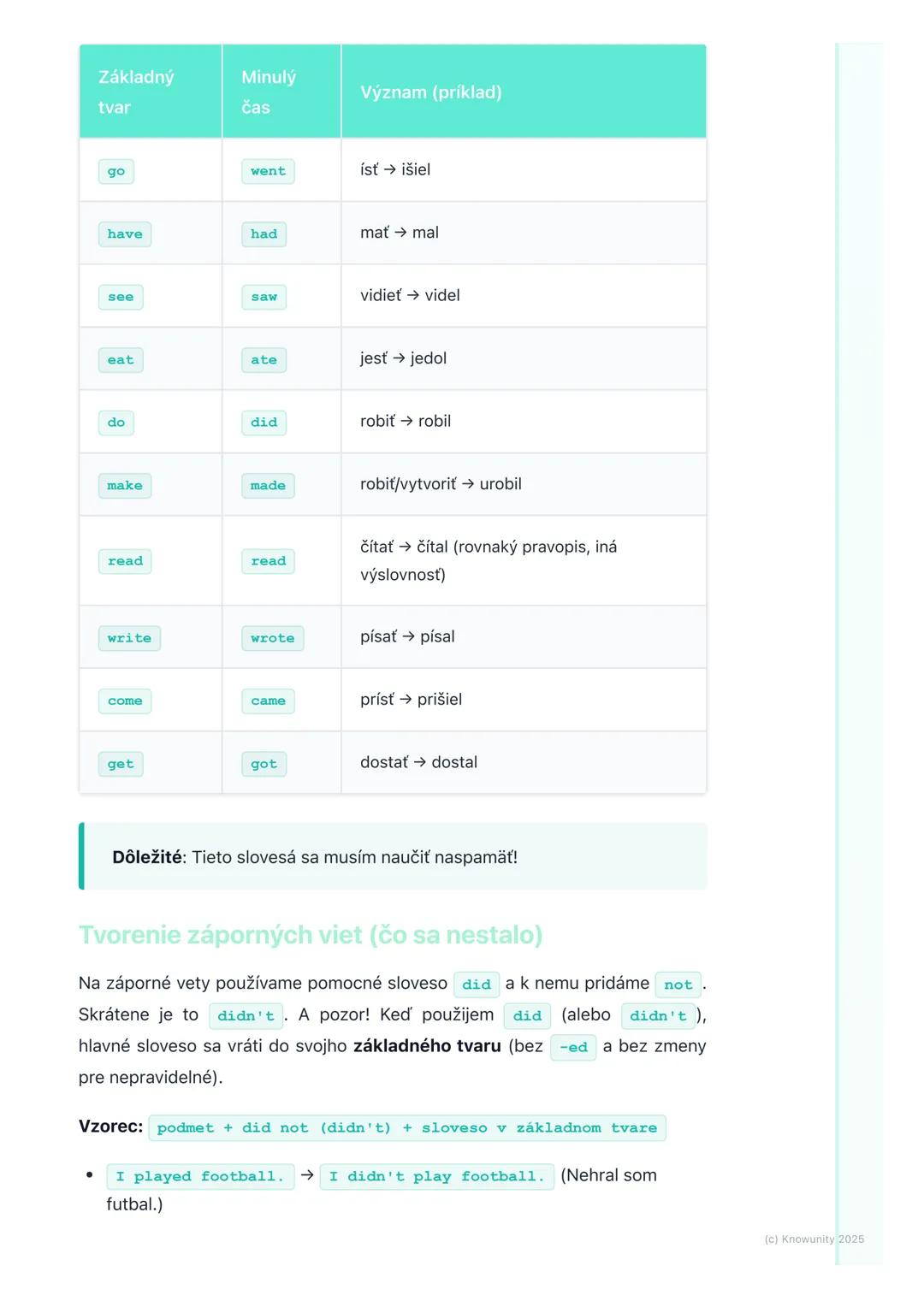 # Minulý jednoduchý čas (Past
Simple)

## Úvod / Čo je to minulý čas?

Minulý jednoduchý čas, po anglicky Past Simple, je super dôležitý! Po