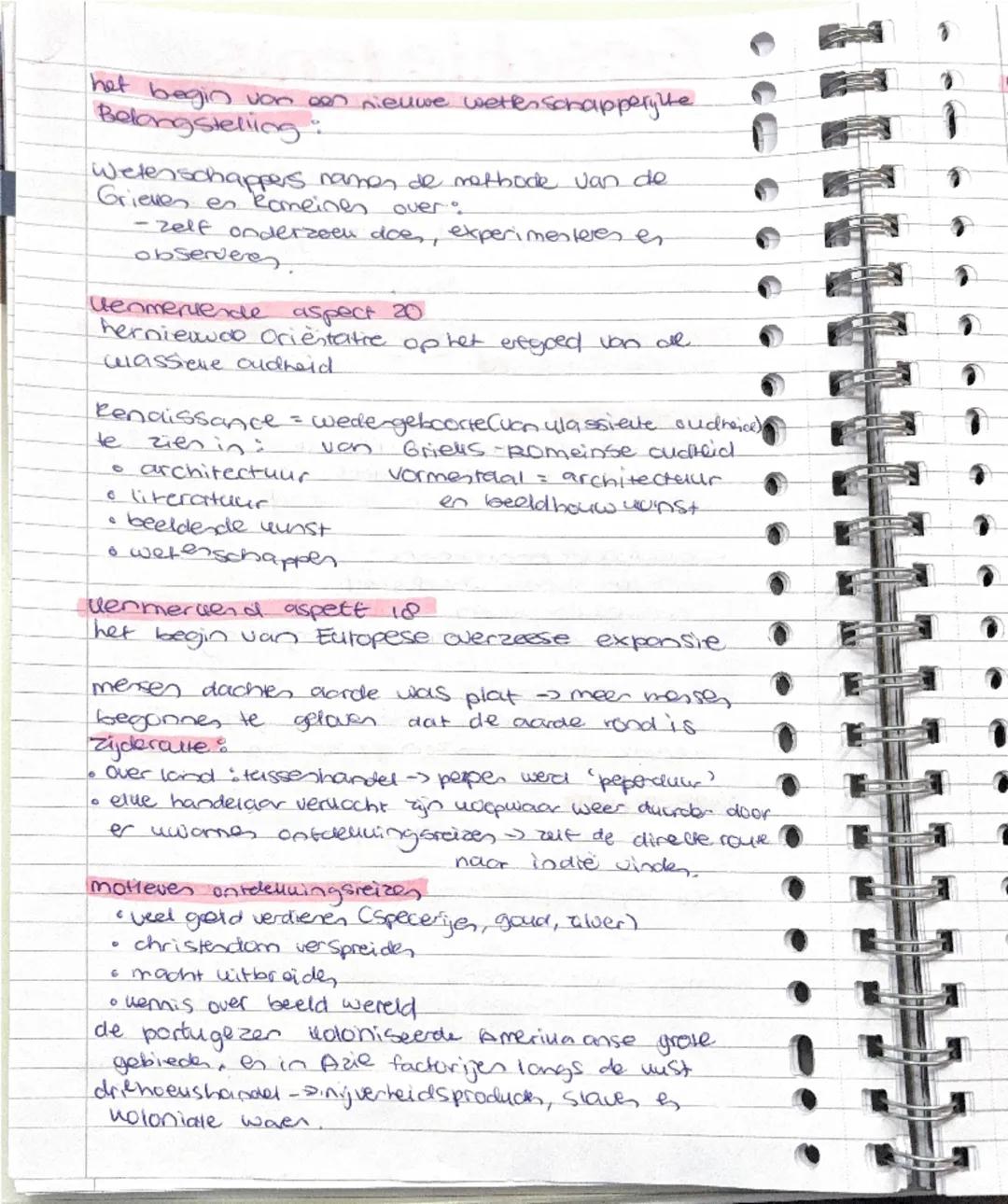 Geschiedenis
Eijdvau 5-1500-1600 (ibe eeuw)
uenmeruende aspect ig:
het veranderende mens-en wereldbeeld van de
renaissance en het begin van 