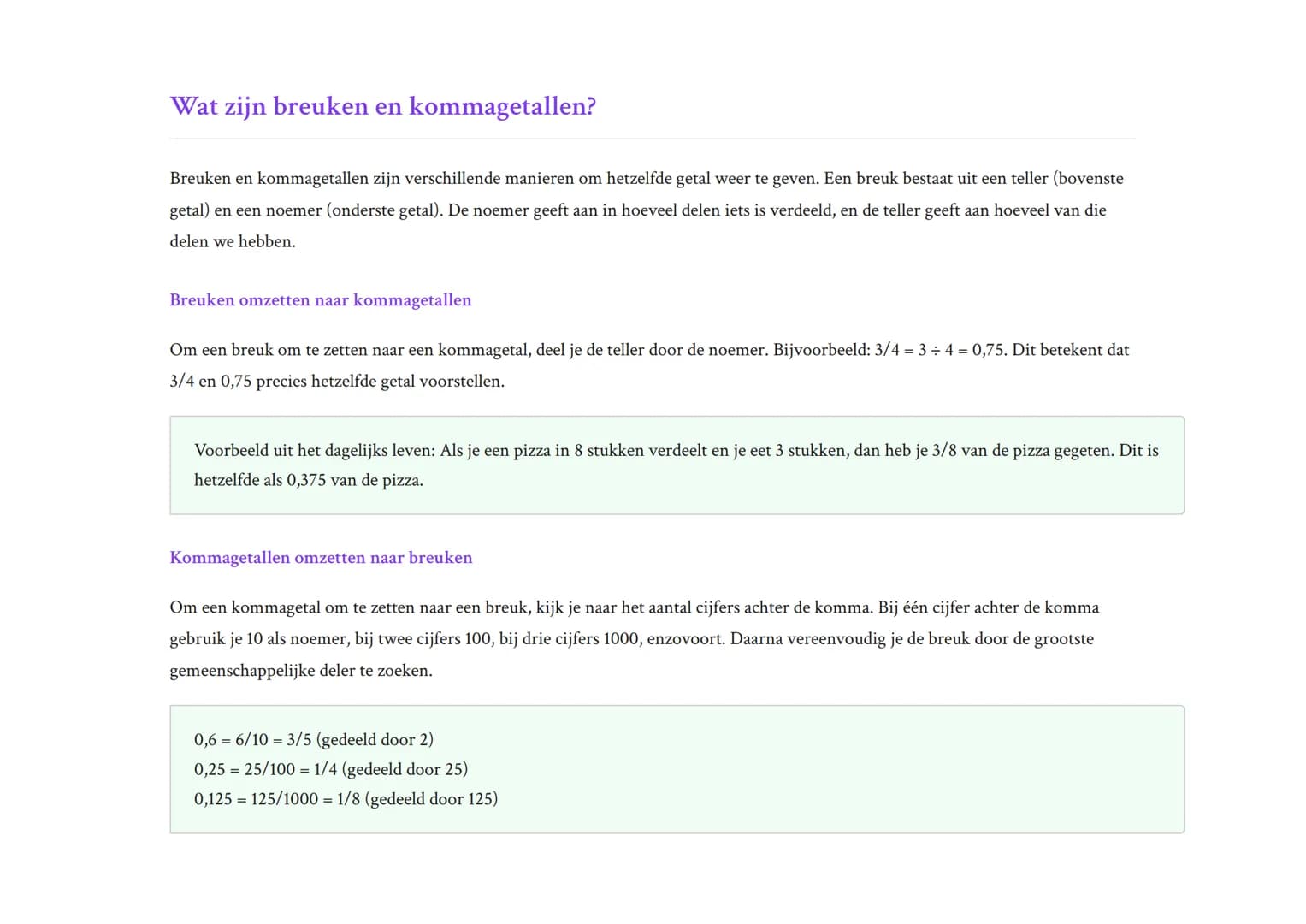 Rekenen met breuken en kommagetallen - Volledige gids
Leer optellen, aftrekken, vermenigvuldigen en delen met breuken
Rekenen  Grade 7  Neth