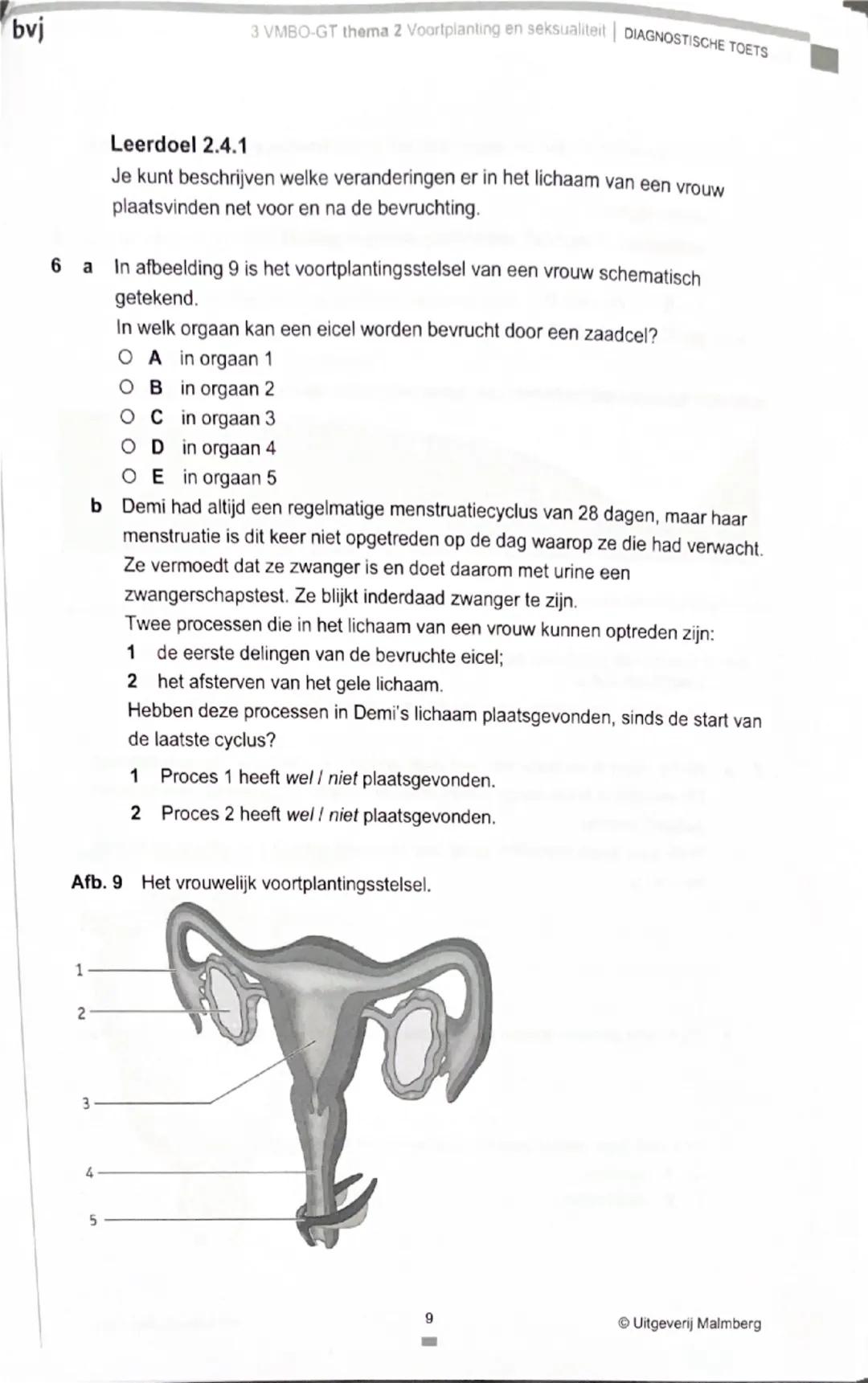 bvj
3 VMBO-GT thema 2 Voortplanting en seksualiteit | DIAGNOSTISCHE TOETS

Je kunt de opdrachten van de Diagnostische toets maken om je voor