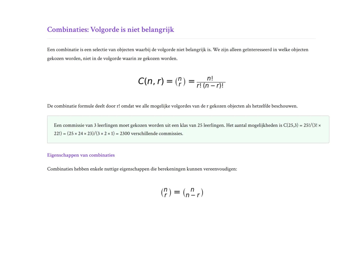 Combinatoriek en telproblemen: Discrete wiskunde
technieken
Systematisch tellen met permutaties, combinaties en variaties
Wiskunde D • Grade