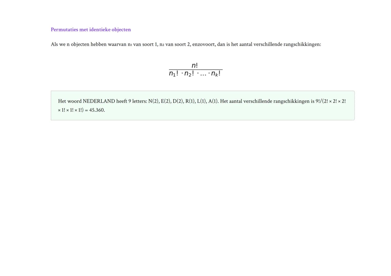 Combinatoriek en telproblemen: Discrete wiskunde
technieken
Systematisch tellen met permutaties, combinaties en variaties
Wiskunde D • Grade