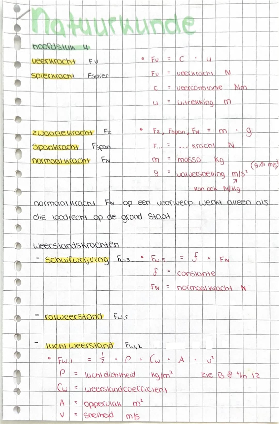 Natuurkunde hoofdstuk 4
