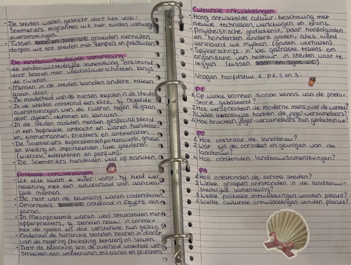 ## Geschiedenis h1 en h2

Hoofdstuk 1 De tijd van jagers en boeren

**p1 Het leven van jager-verzamelaars**
tot 3000 v.C. periode prehistori