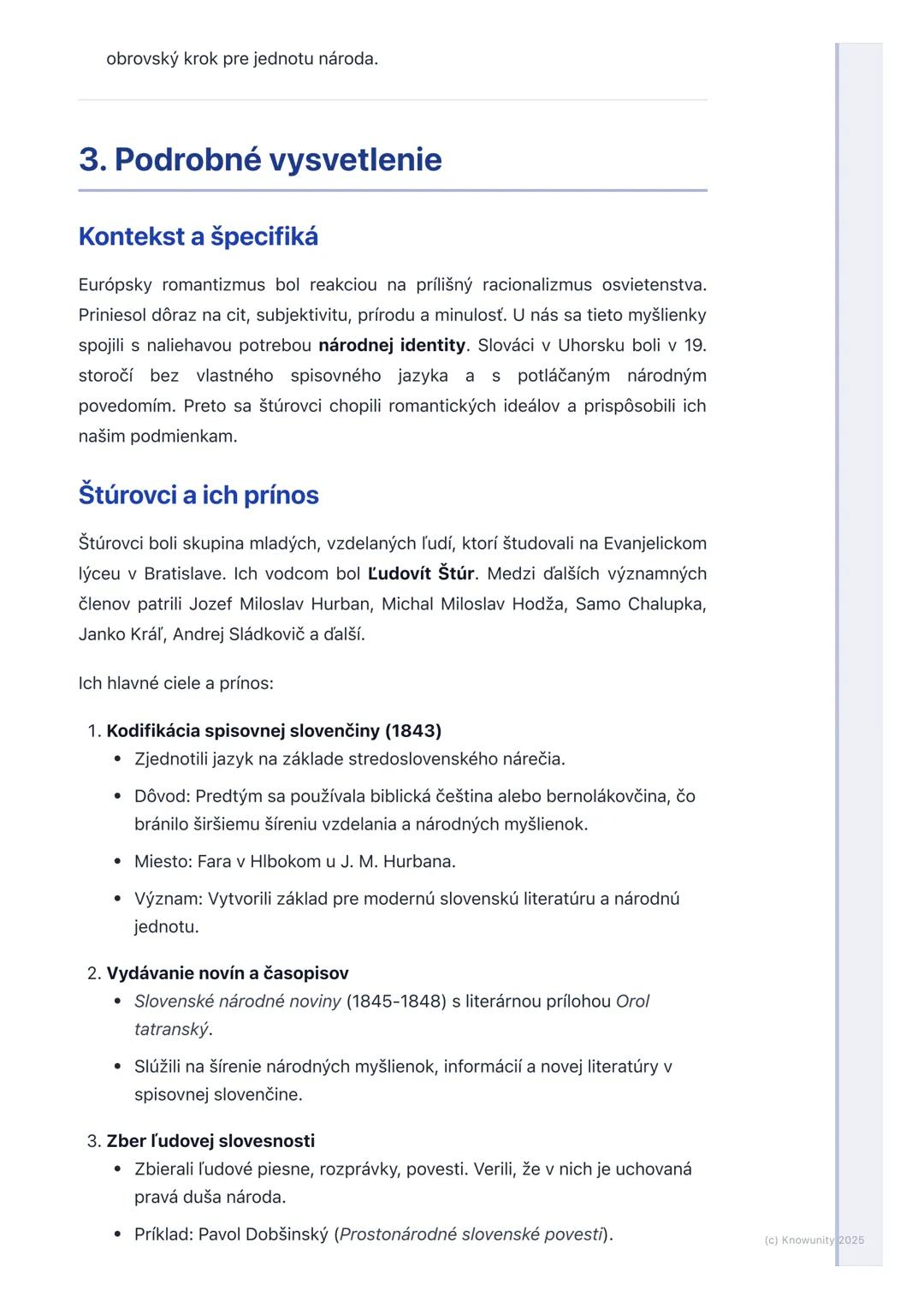 # Slovenský romantizmus
(úvod)

1. Prehľad slovenského romantizmu

Slovenský romantizmus je kľúčové obdobie v našej literatúre a národných
d