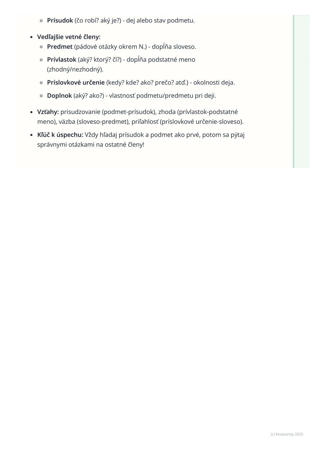 # Syntax: Vetné členy a
jednoduchá veta

Prehľad a úvod

Ahoj! Takže, ideme si zopakovať a prehĺbiť vedomosti o vetných členoch a
jednoduche