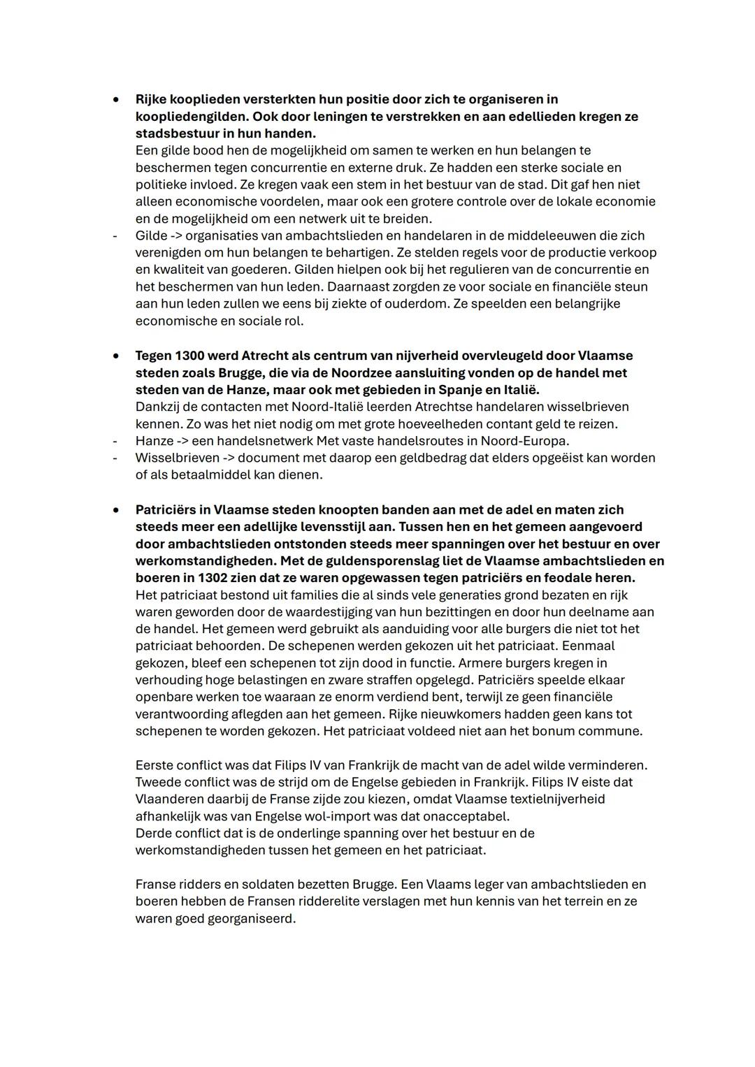 Uitleg hoe zit de samenvatting in elkaar:

- Streepjes betekenen begrippen bijvoorbeeld ->
- Ambachtslieden -> personen die in de nijverheid