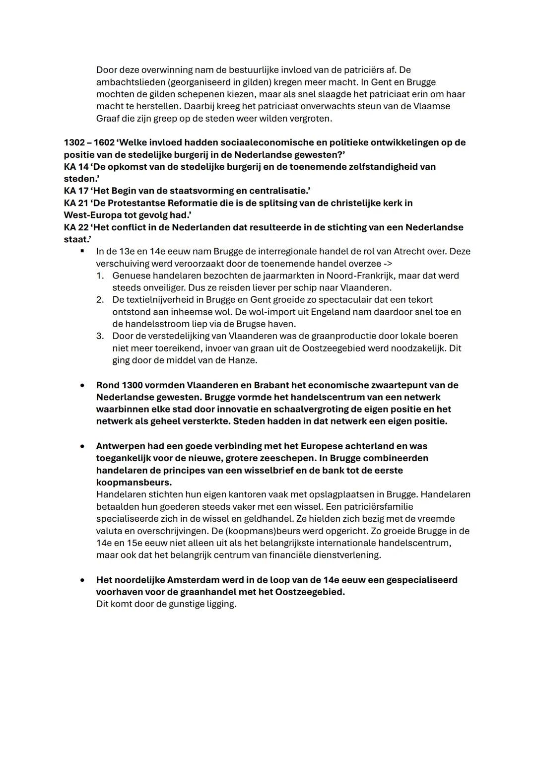 Uitleg hoe zit de samenvatting in elkaar:

- Streepjes betekenen begrippen bijvoorbeeld ->
- Ambachtslieden -> personen die in de nijverheid