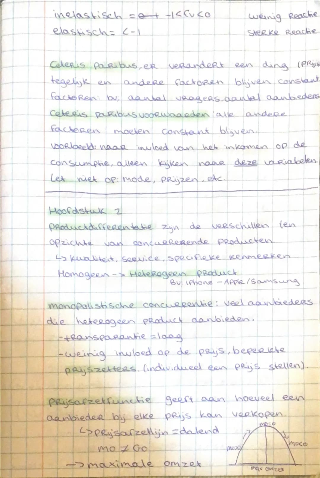 Economie samenvatting Periode 1
Hoofdstuk 1
marktgedrag
De prijs van de markt wordt bepaald door
Samenspel van vraag en aanbod = markt-
mech
