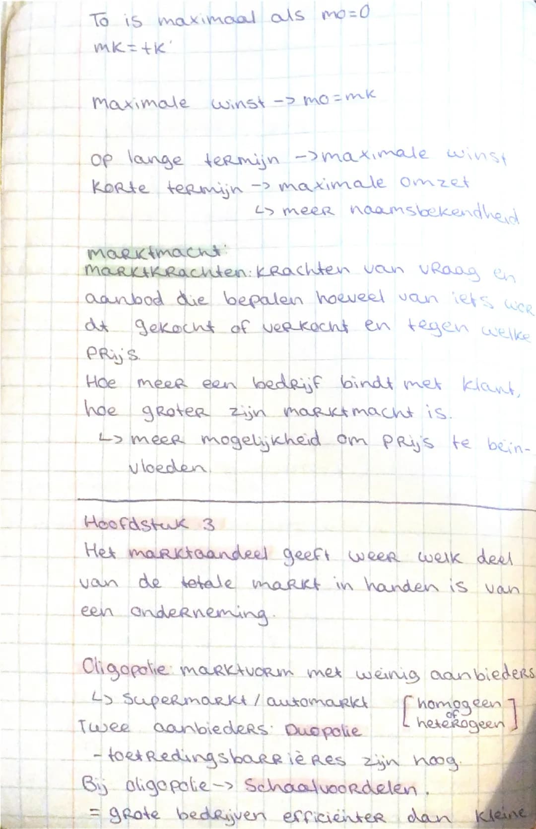 Economie samenvatting Periode 1
Hoofdstuk 1
marktgedrag
De prijs van de markt wordt bepaald door
Samenspel van vraag en aanbod = markt-
mech