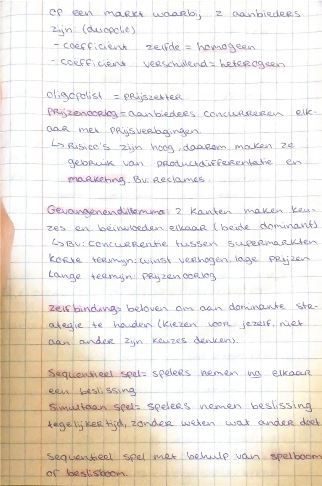 Economie samenvatting Periode 1
Hoofdstuk 1
marktgedrag
De prijs van de markt wordt bepaald door
Samenspel van vraag en aanbod = markt-
mech