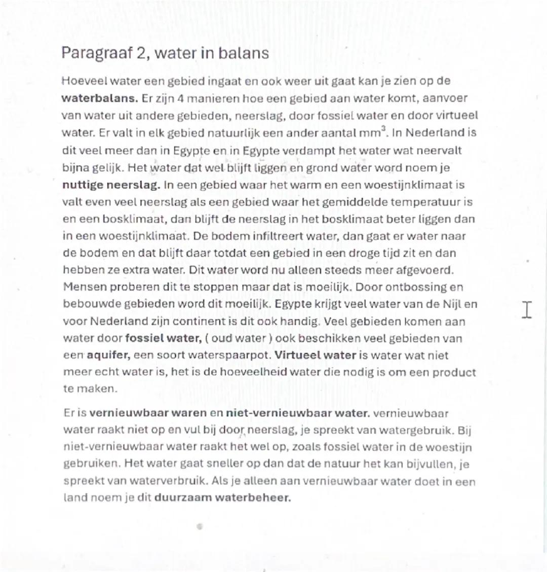 AK hoofdstuk 3 water (paragraaf 1 & 2)
Paragraaf 1, water in beweging
Je hebt de korte en lange waterkringloop. Er is heel veel water op de 
