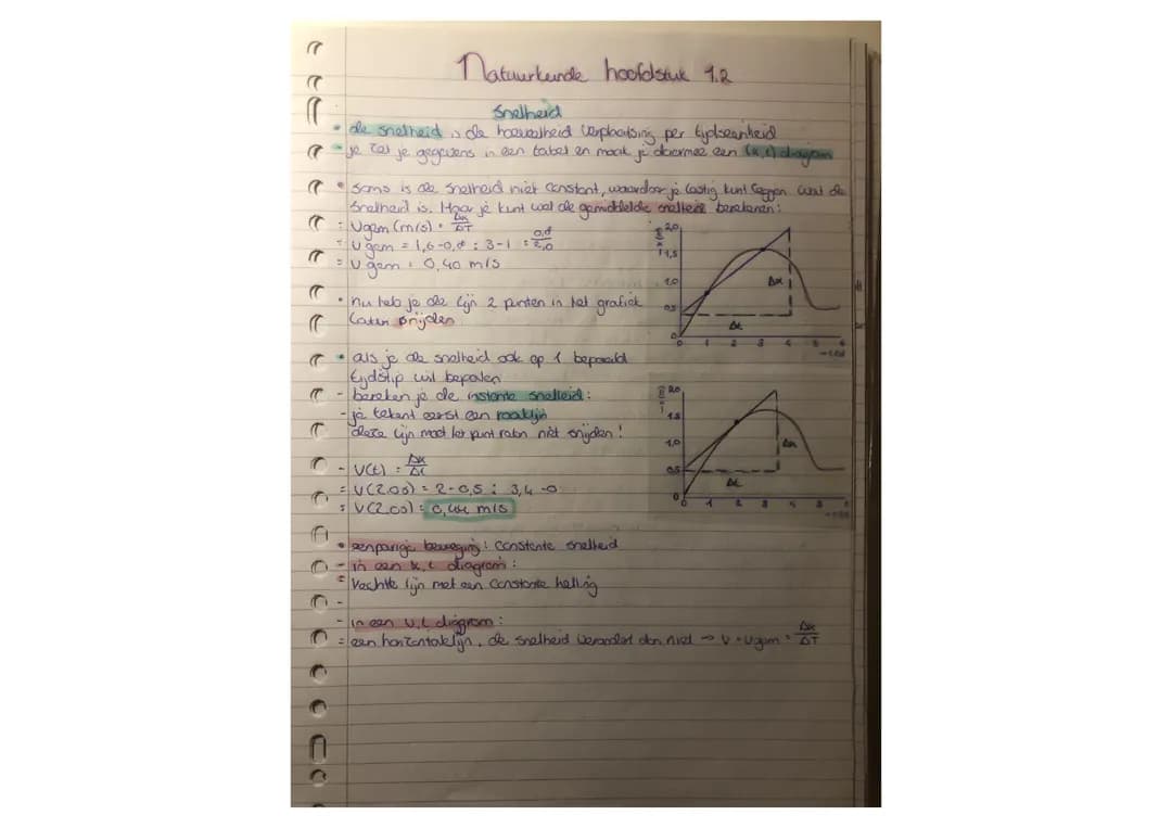 Samenvatting Natuurkunde H1 Vwo 4