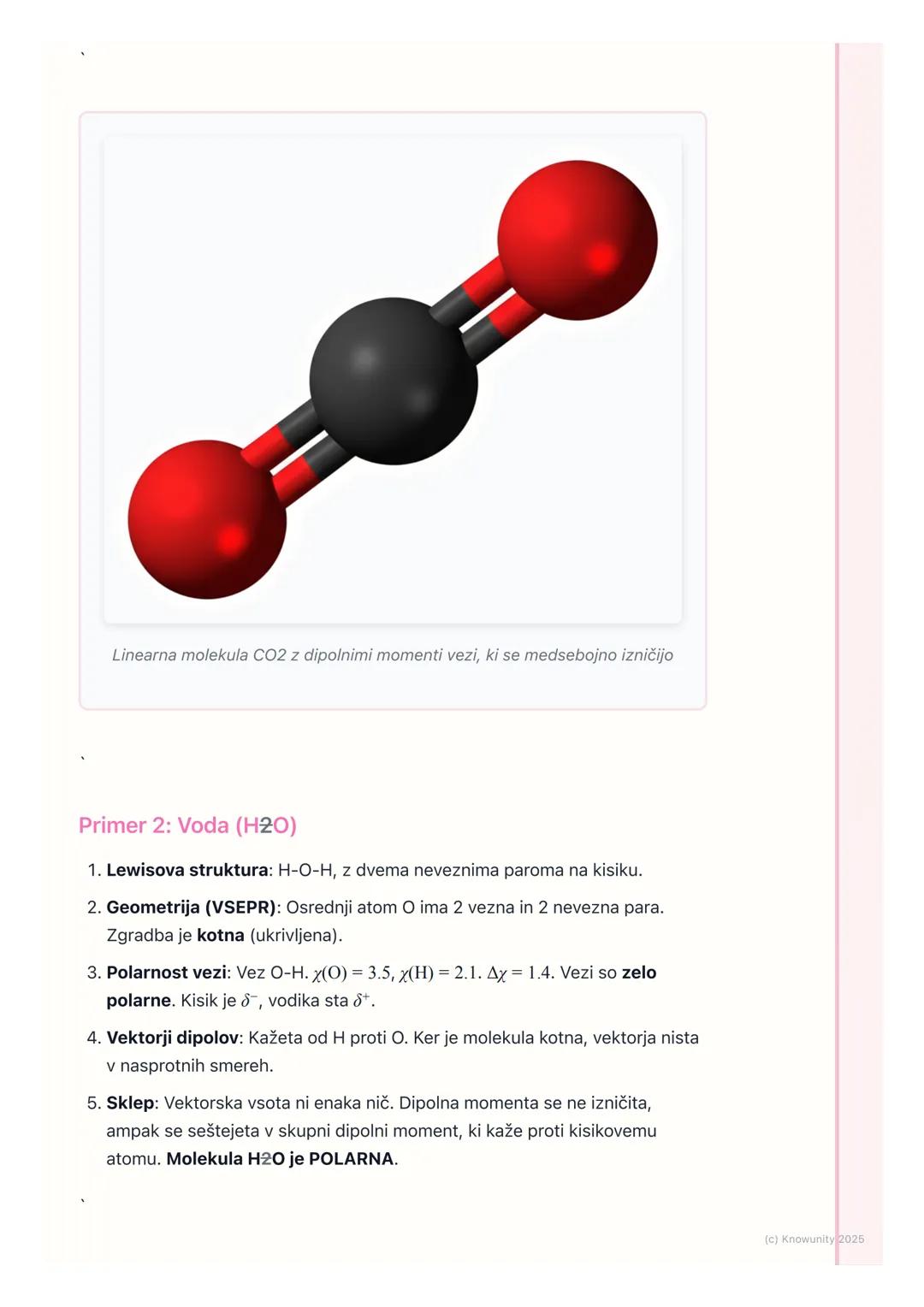 # Polarnost vezi in molekul

Uvod v polarnost

Polarnost je ključen koncept za razumevanje, kako se molekule obnašajo in
medsebojno delujejo