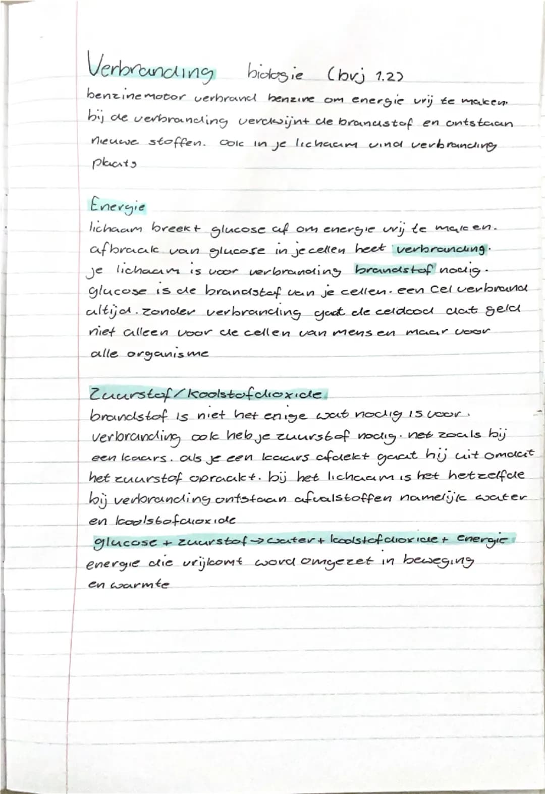 Verbranding biologie voor jou 1.2