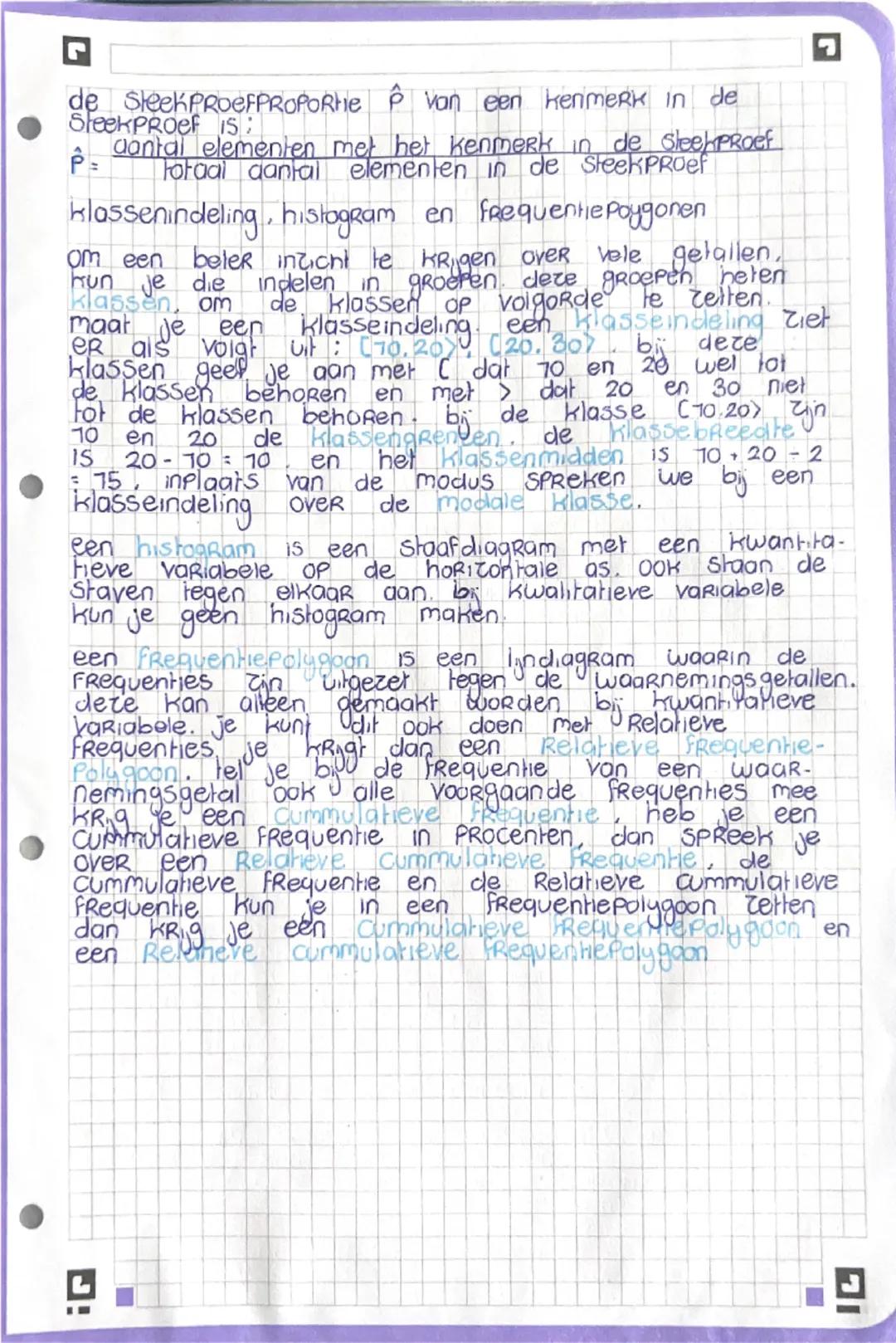 Wiskunde hoofdstuk: de statistische cyclus
fasen van de cyclus
bij een Statistisch onderzoek probeert men antwoord
te vinden op een vraag do