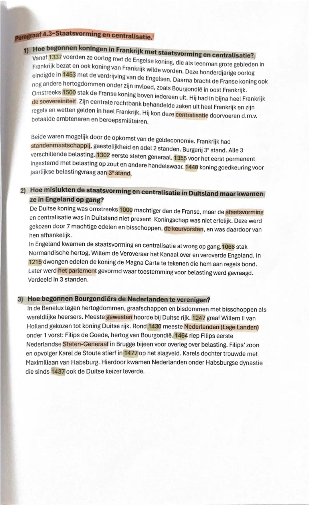 # Geschiedenis Hoofdstuk 4: De tijd van steden en staten
Paragraaf 4.1-De opkomst van steden.

1) Hoe en waar in Europa vond verstedelijking
