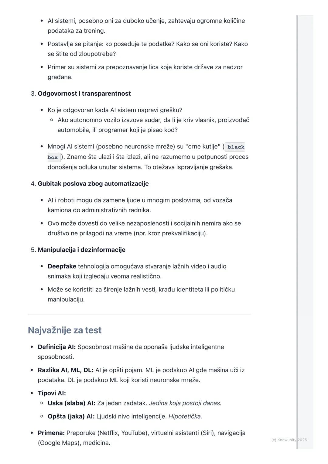 # Veštačka inteligencija (Al) i
njen uticaj

Uvod u veštačku inteligenciju

Veštačka inteligencija (Al) je grana informatike koja se bavi st