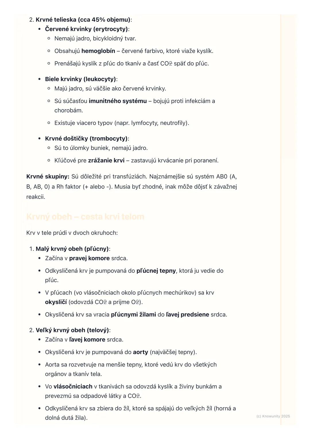 # Obehová sústava

## 1. Prehľad obehovej sústavy

Obehová sústava je pre naše telo úplne kľúčová. Predstav si ju ako takú
diaľničnú sieť, k