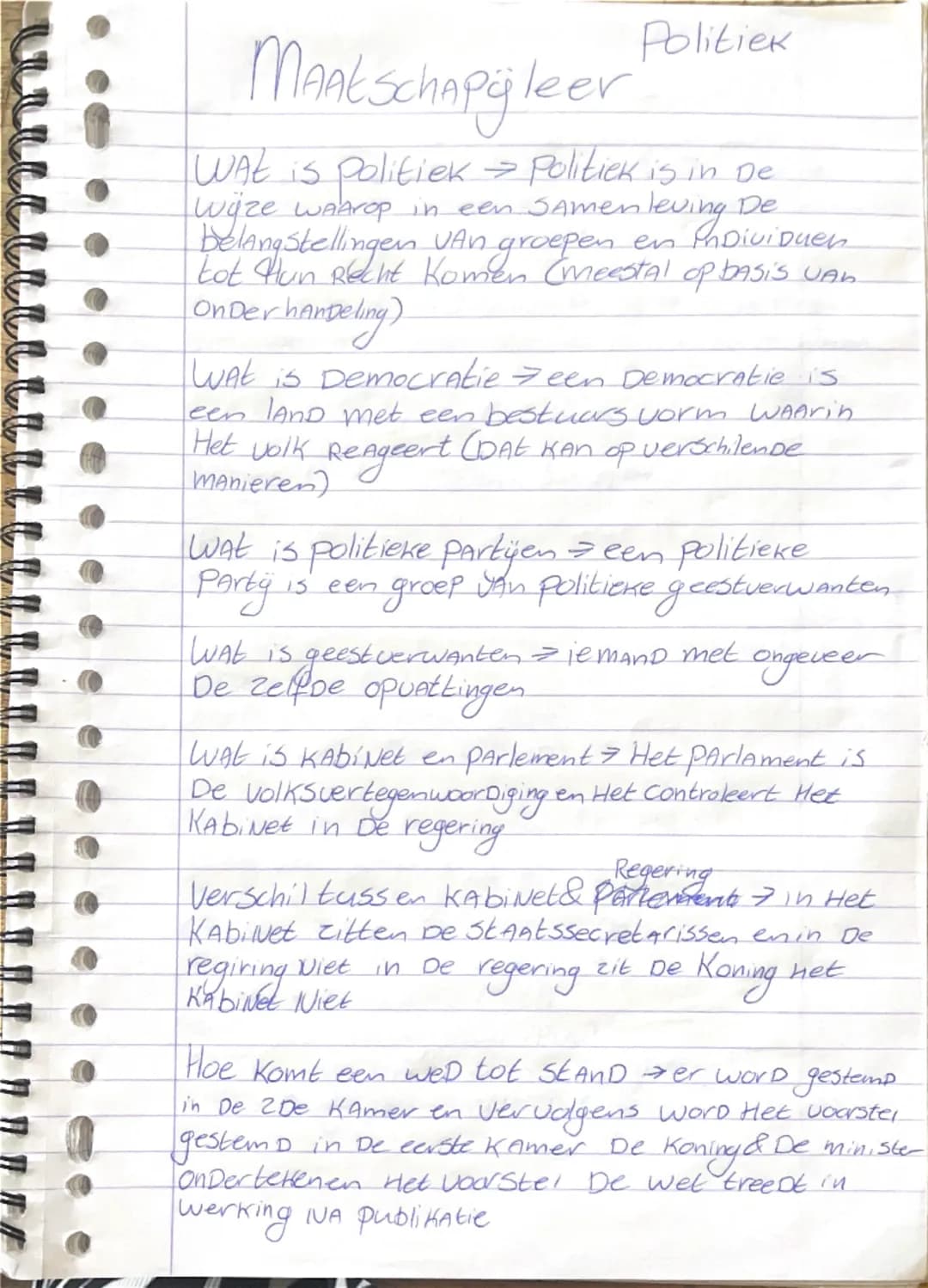 Maatschappijleer politiek 
