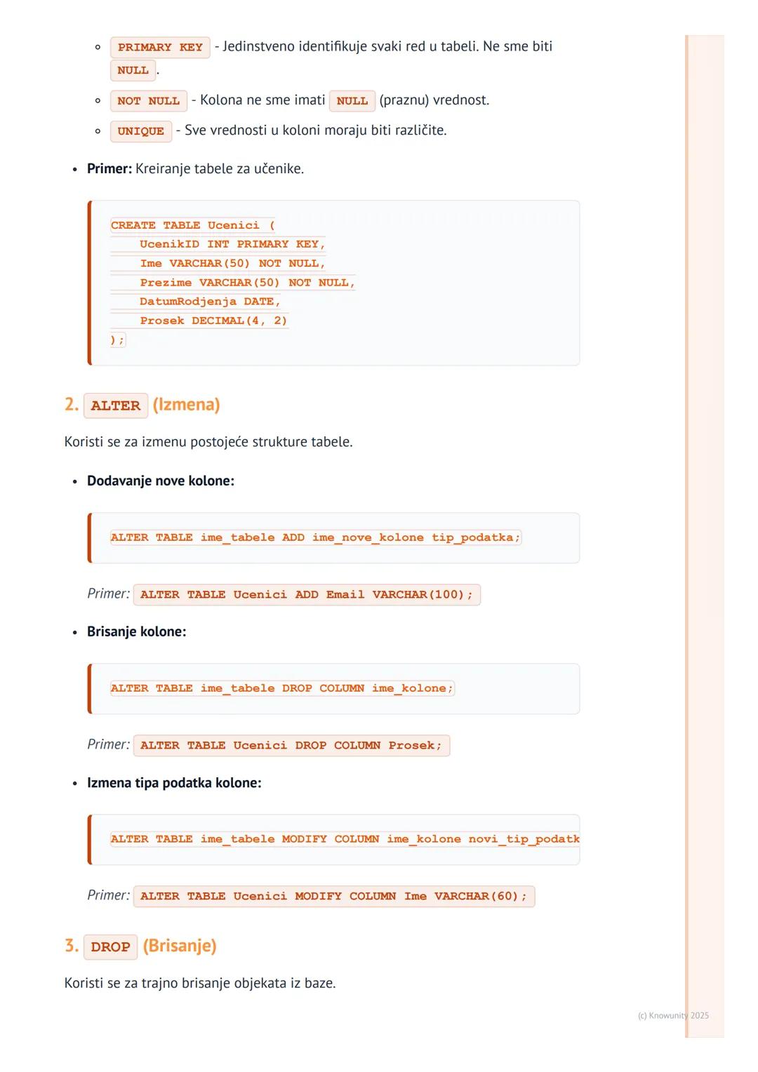 # SQL jezik (DDL i DML)

Uvod u SQL jezik

SQL (Structured Query Language) je standardni jezik za rad sa relacionim bazama
podataka. Koristi