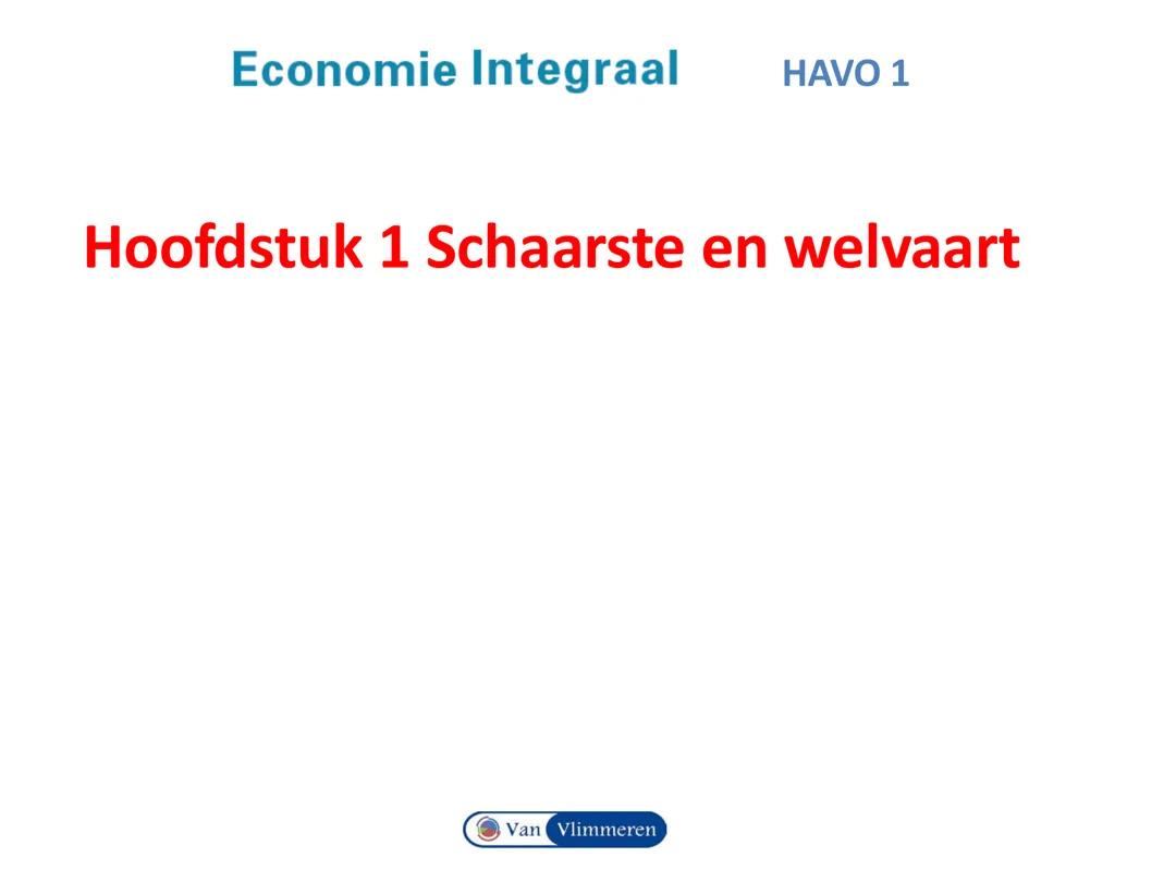 h1 economie schaarste en welvaart