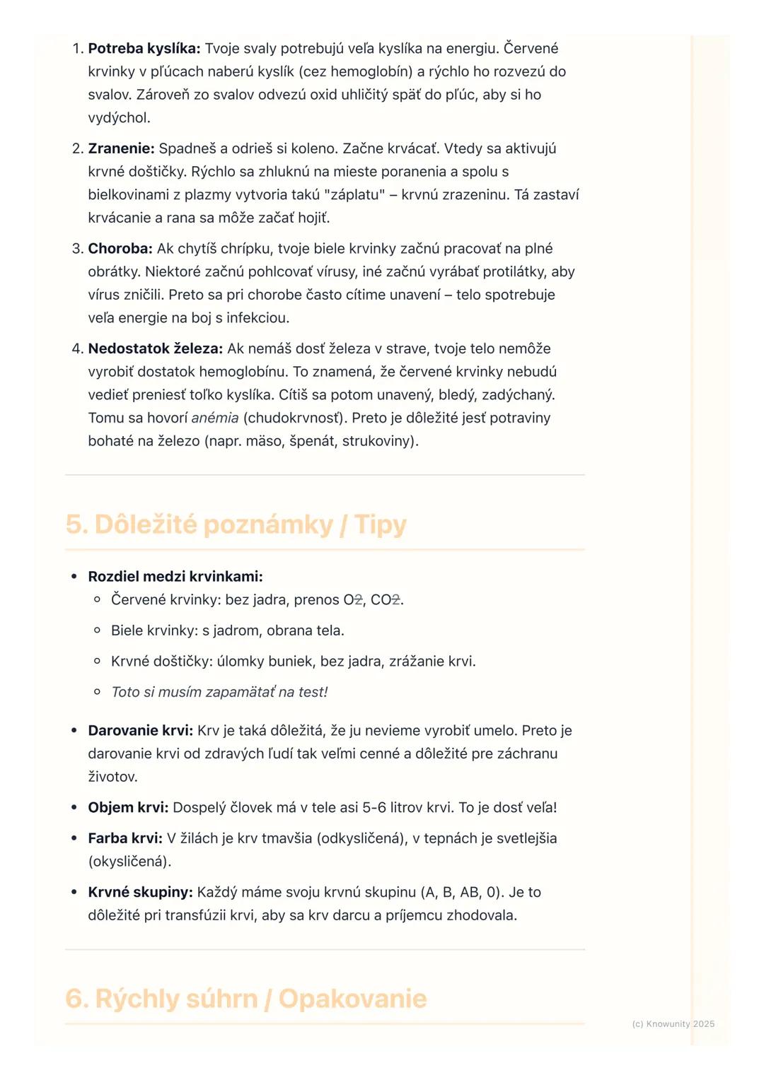 # Krv a jej zložky

1. Úvod do krvi a jej zložiek

Krv je super dôležitá tekutina v našom tele. Je to vlastne taká "diaľnica", ktorá
rozváža