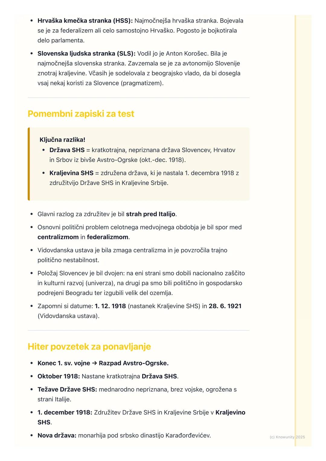 # Nastanek Kraljevine
# SHS/Jugoslavije in položaj
# Slovencev

Uvod v nastanek nove države

Po koncu 1. svetovne vojne je razpadla Avstro-O