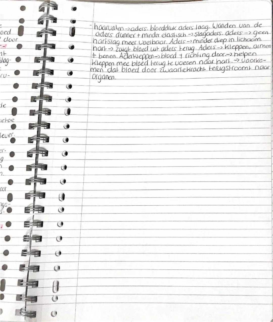 Biologie T3 BS. 2.
bloedvaten Stelsel mens hart + bloedvaten. Door hele
lichaam lopen grote + kleine bloedvaten. Hart pompt bloed
door bloed