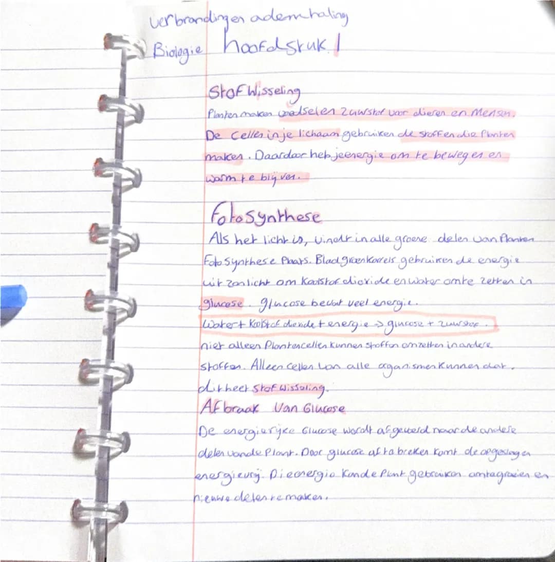 Biologie hoofdstuk 1