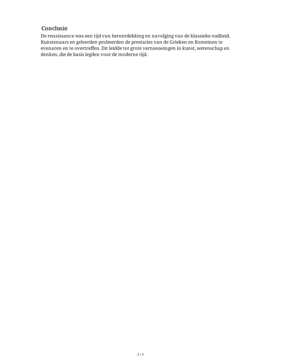 # Navolging van de Oudheid

Samenvatting

In deze tekst wordt beschreven hoe Italiaanse kunstenaars tijdens de renaissance de
klassieke kuns