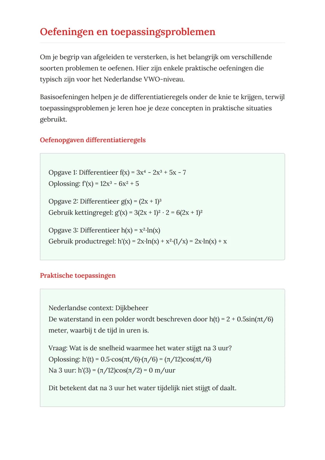 Afgeleiden en differentiëren: Van
basisbegrippen tot toepassingen
Complete gids voor afgeleiden, differentiëren en praktische
toepassingen
W