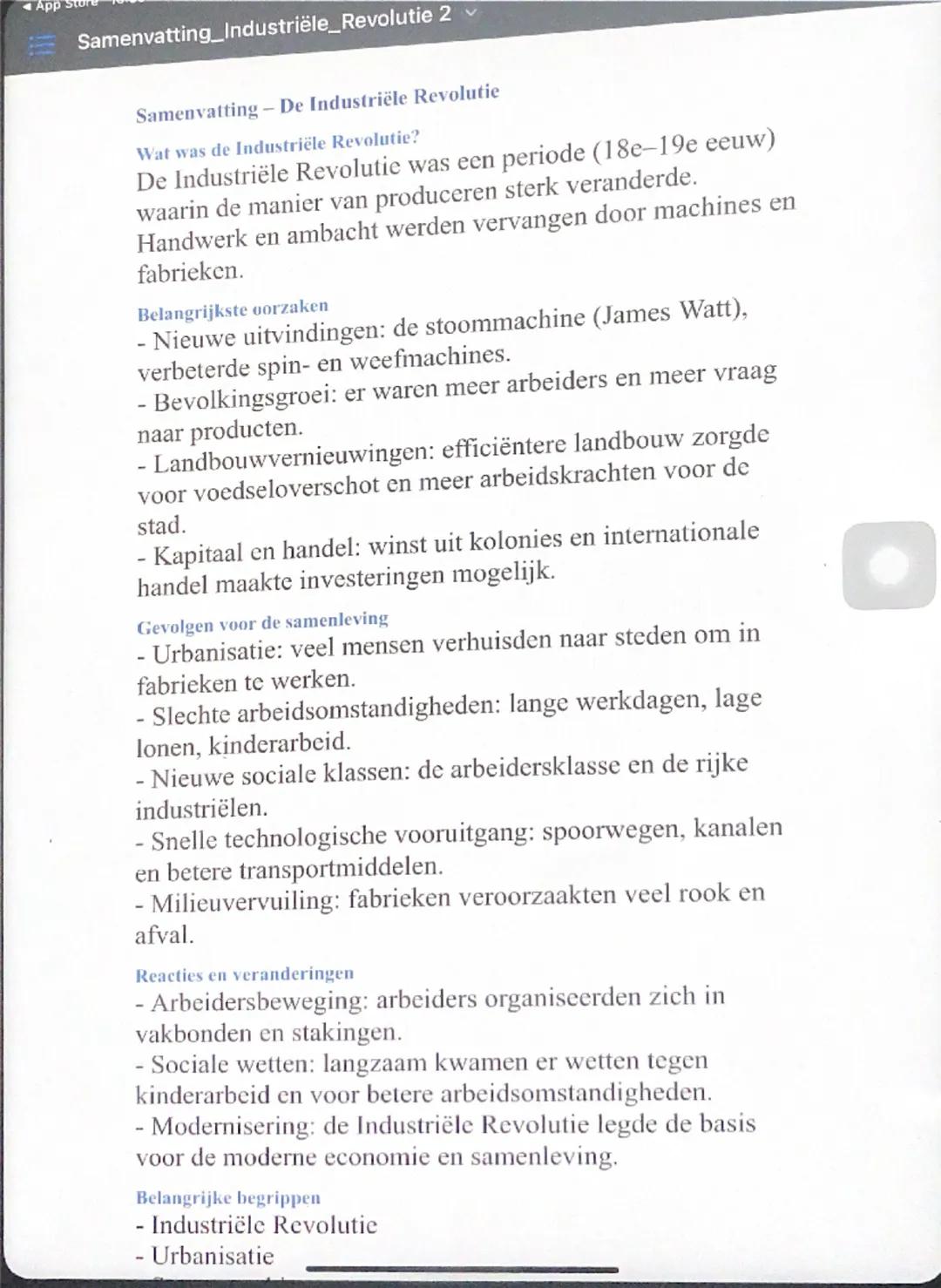 De industriële revolutie geschiedenis 