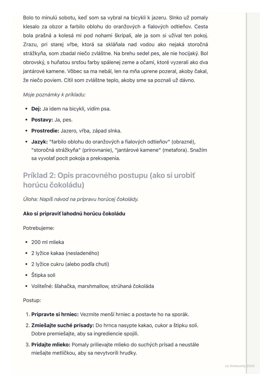 # Rozprávanie a opis

## 1. Prehľad a úvod

Takže, na slovenčine sa teraz učíme o rozprávaní a opise. Je to dôležité, lebo
tieto veci použív