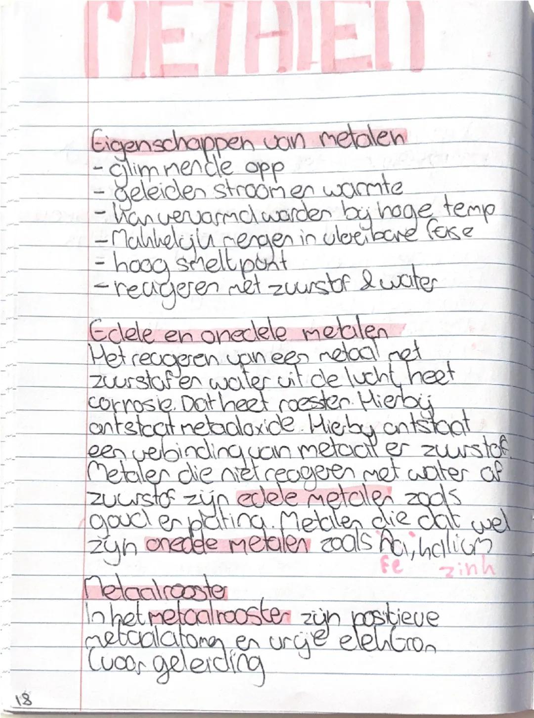 INDELING VAN

Drie soorten stoffen
De meeste atoomsoorten in periodieh
Systeem zün metalen uit netoalatamen
-Goede geleiding in vaste &ubeib