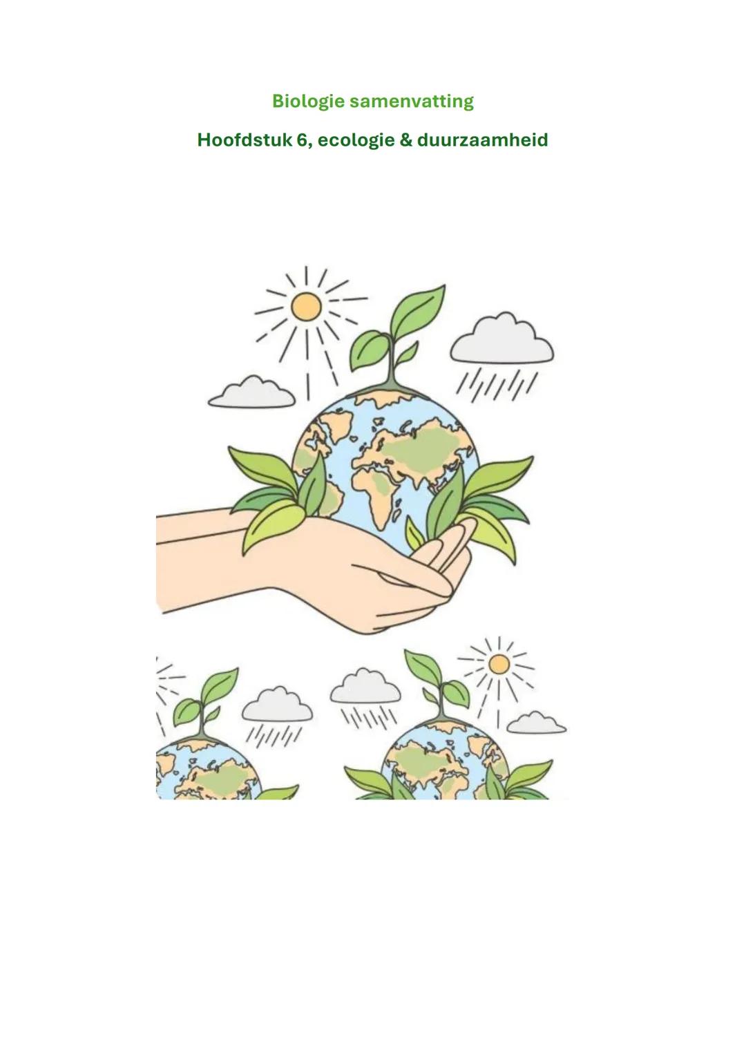 biologie samenvatting ecologie & duurzaamheid