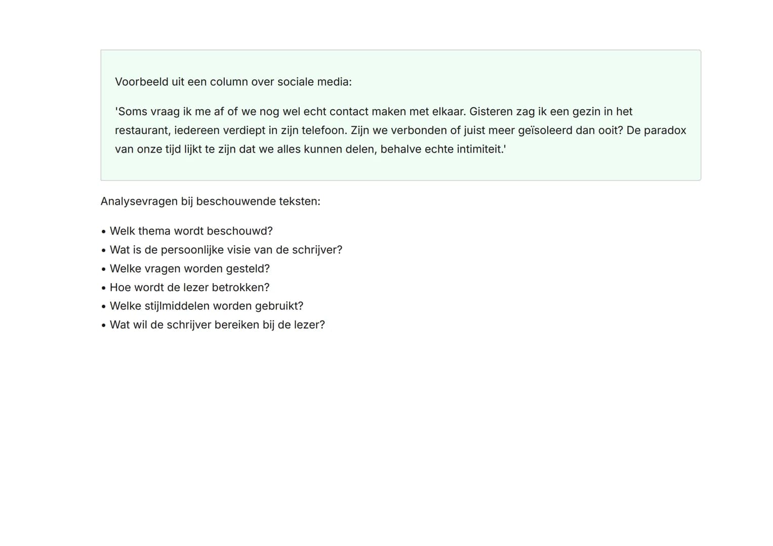 Tekstanalyse: Betogende, informatieve en
beschouwende teksten
Leren analyseren van verschillende tekstsoorten en hun kenmerken
Nederlands Ta